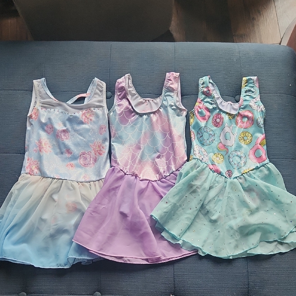 Set of Three Girls' Sleeveless Dresses